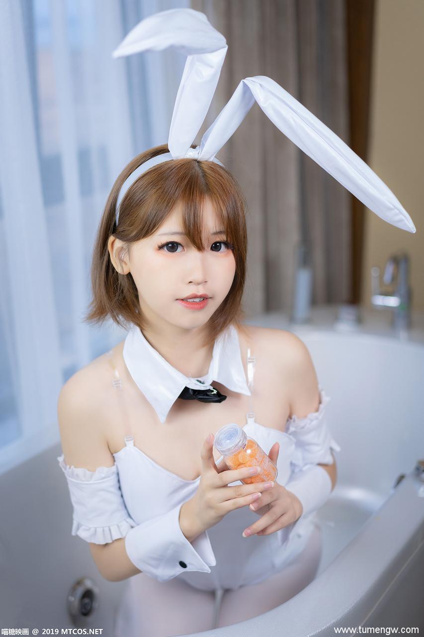 「喵糖映画」VOL.041 – 白色兔女郎(42P/326MB)