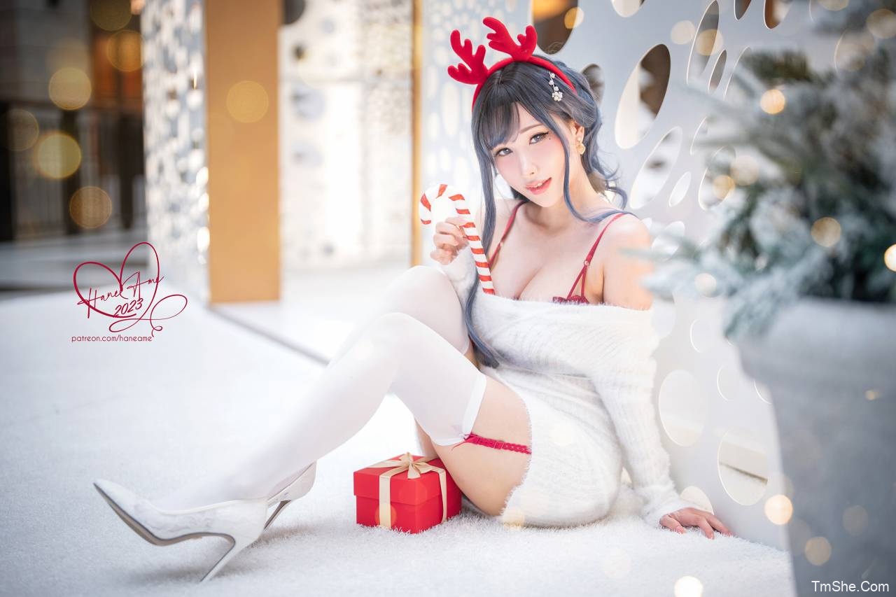 「雨波_HaneAme」白色圣诞节 – 麋鹿姐姐(36P/200MB)