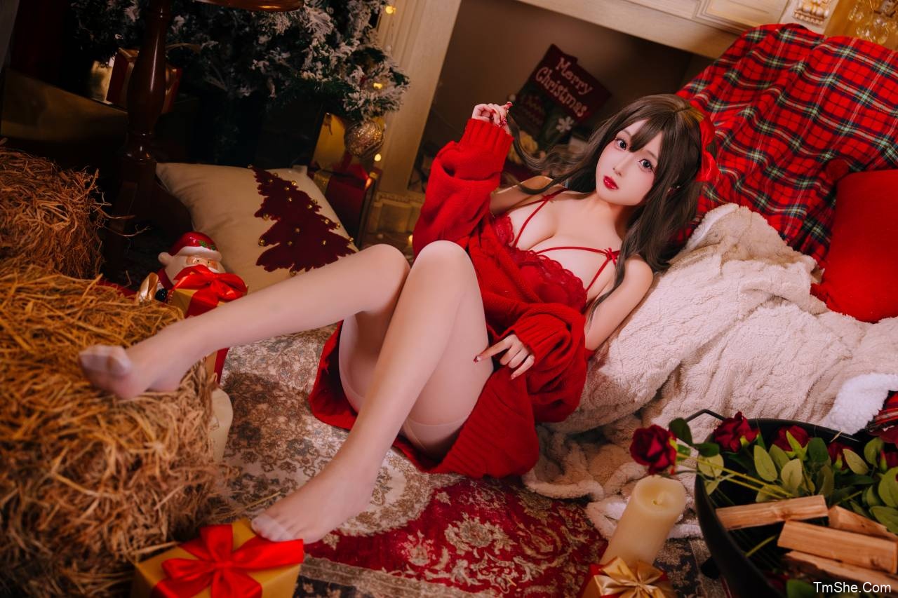 「日奈娇」图集 – 圣诞红毛衣(98P/2.5GB)